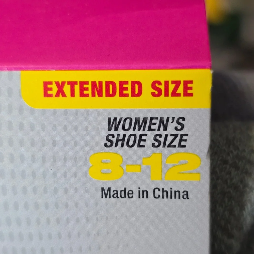 Hanes Womens X-Temp Comfort Fit Crew Socks 10 Pair Pack Extended Size 8-12 Multi